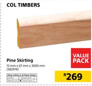 Col Timbers Pine Skirting 13mmX67mmX3000mm