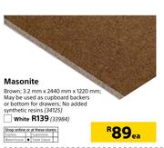 Masonite Brown 3.2mmX2440mmX1220mm-Each