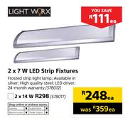 Light Worx 2X14W LED Strip Fixtures-Each