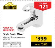 Builders Style Basin Mixer