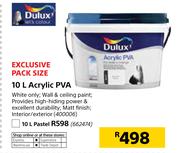 Dulux 10Ltr Acrylic PVA (White)