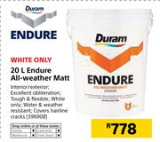 Duram Endure 20Ltr Endure All Weather Matt