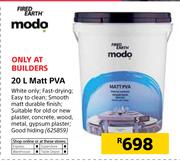 Fired Earth Modo 20Ltr Matt PVA