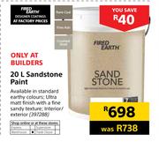 Fired Earth 20Ltr Sandstone Paint