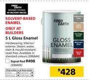 Fired Earth 5Ltr Signal Red Enamel