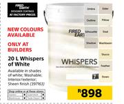 Fired Earth 20Ltr Whispers Of White