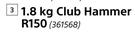 Grip 1.8kg Club Hammer