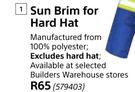 Sun Brim For Hard Hat