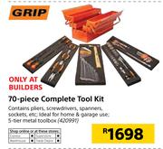 Grip 70 Piece Complete Tool Kit