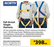 North Fall Arrest Single Harness-Each