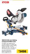 Ryobi 1800W 255mm Sliding Compound Mitre Saw CSS-1800