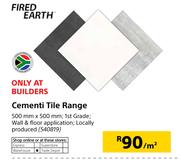 Fired Earth Cementi Tile Range 500mm x 500mm-Per Sqm