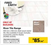 Fired Earth River Tile Range 430mm x 430mm-Per Sqm
