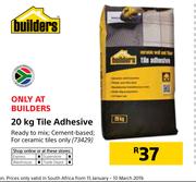 Builders 20kg Tile Adhesive