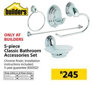 5 Piece Classic Bathroom Accessories Set