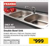 Franke Double Bowl Sink PLN621