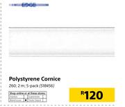 Edge Polystyrene Cornice Z60 2m 5 Pack