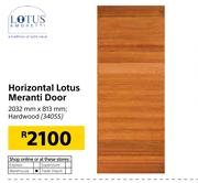 Lotus Horizontal Meranti Door 2032mm x 813mm Hardwood