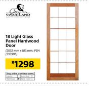 Swartland 18 Light Glass Panel Hardwood Door 2032mm x 813mm PD4
