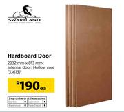 Swartland Hardboard Door 2032mm x 813mm-Each