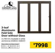 Swartland 3 Leaf Aluminium Fold Side Door Without Glass