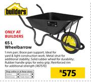 Builders 65Ltr Wheelbarrow
