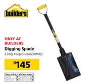 Builders Digging Spade (2.3kg Forged Steel)