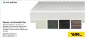 PG Bison Square Line Counter Top 360mm x 600mm x 32mm Thick-Each