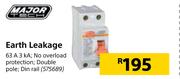 Major Tech Earth Leakage 63A 3ka