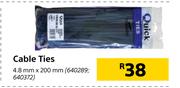 Cable Ties 4.8mm x 200mm