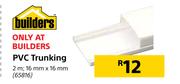 Builders PVC Trunking 2m, 16mm x 16mm