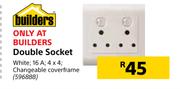 Builders 16A Double Socket