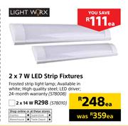 Light Worx 2 x 14W LED Strip Fixtures-Each