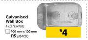 Galvanised Wall Box 100mm x 100mm