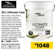Fired Earth 20L Ultimate Coat