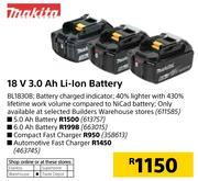 Makita 18V 3.0 Ah Li-Ion Battery