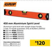 Grip 450mm Aluminium Spirit Level