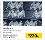Angle Iron 6.0m-40mm x 40mm x 2.5mm Each