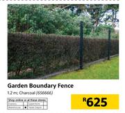Garden Boundary Fence Charcoal-1.2m