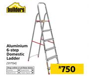 Builders Aluminium 6 Step Domestic Ladder