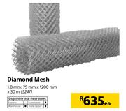 Diamond Mesh 1.8mm-75mm x 1200mm x 30m Each