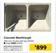 Concrete Washtrough Double With Legs-1065mm