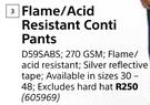 Beck Flame / Acid Resistant Conti Pants