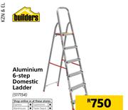 Builders Aluminium 6 Step Domestic Ladder