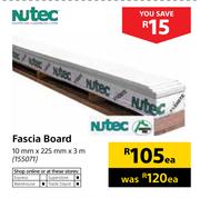 Nutec Fascia Board-10mm x 225mm x 3m Each