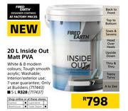Fired Earth 5L Inside Out Matt Pva