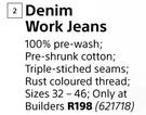 Beck Denim Work Jeans