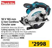 Makita 18V 165mm Li-Ion Cordless Cirlular Saw