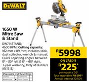 DeWalt 1650W Mitre Saw& Stand