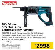 Makita 18V 20mm SDS Plus Li-Ion Cordless Rotary Hammer
